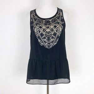 American Eagle Outfitters Med Blue and White tank